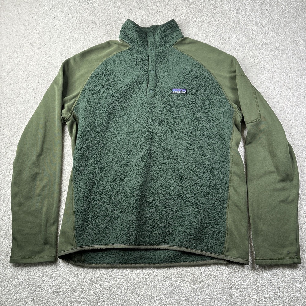 Vintage Patagonia Los Lobos Snap-T Pullover Men's Large Fleece 25410 Green READ